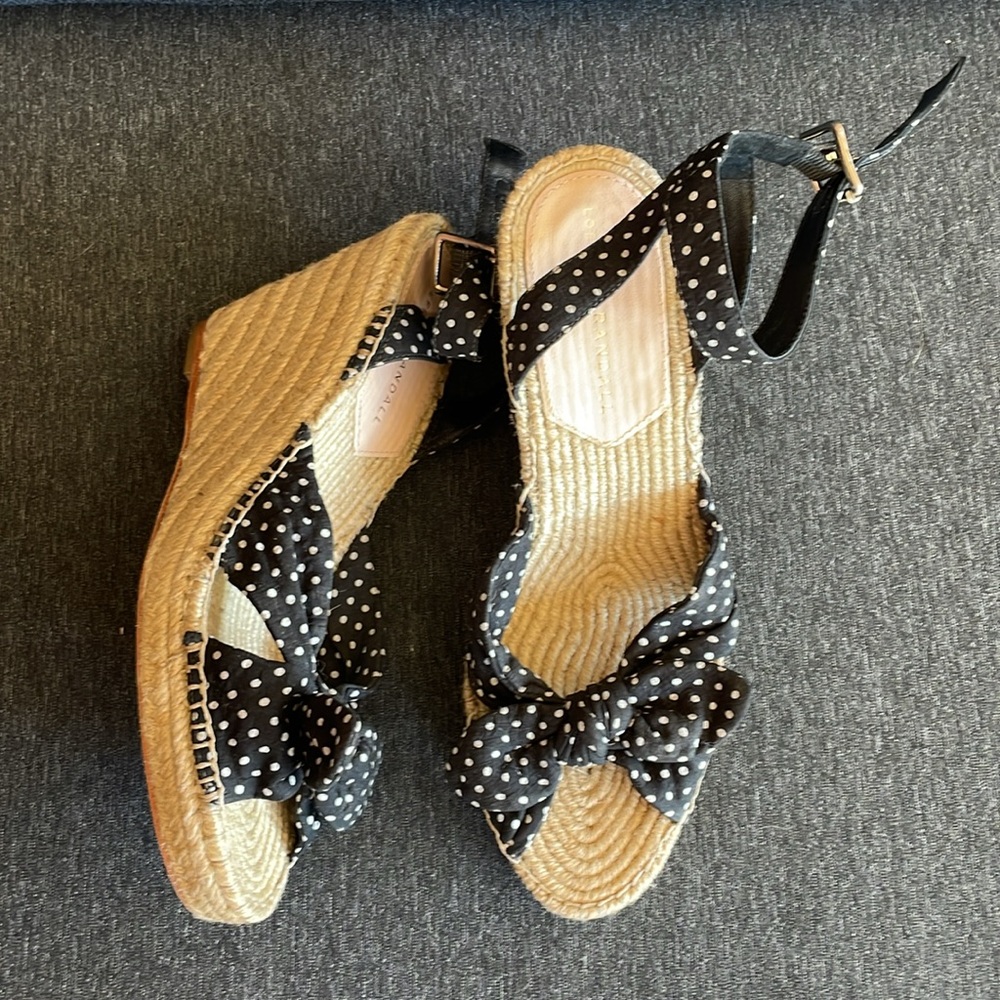 Loeffler Randall espadrille Wedges Sandals size 7,5 only tried on elegant